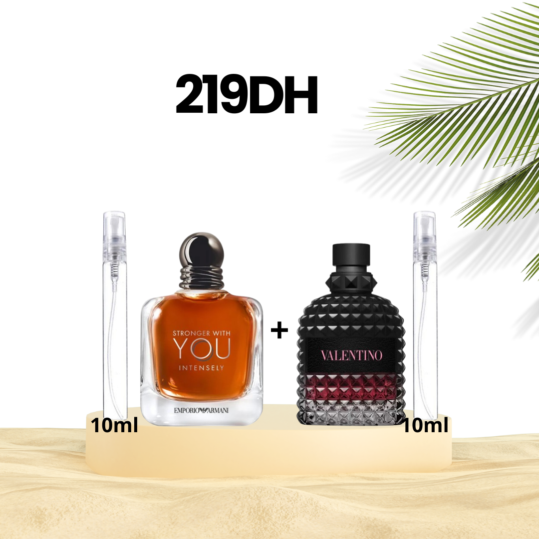 pack 10ml valentino born in roma intense + 10ml swy intensely