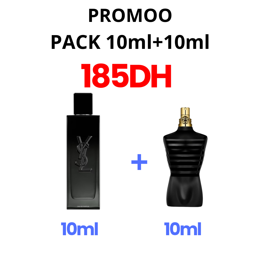 pack 10ml myslf edp + 10ml le male le parfum